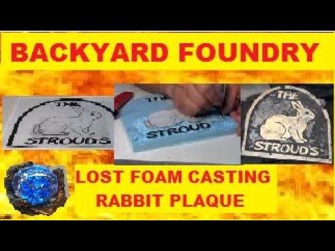 Lost Foam Casting Rabbit Plaque: Bronze Metal Casting Made using Lost Foam Process