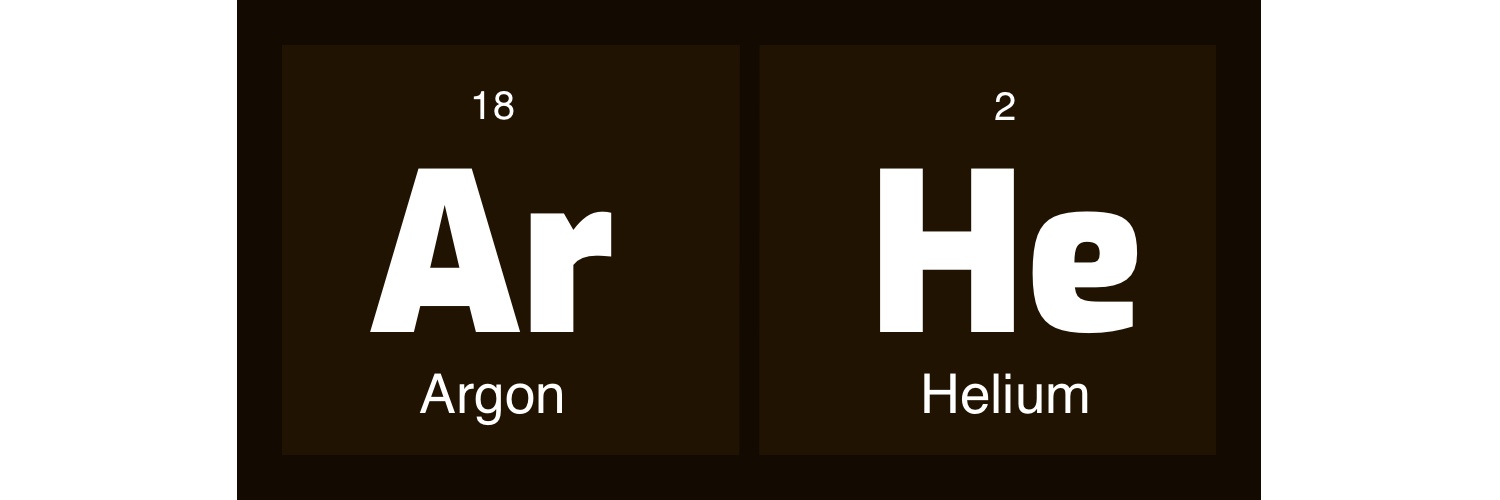 argon helium gas mixture symbol