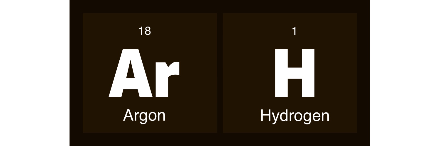 argon hydrogen gas mixture symbol