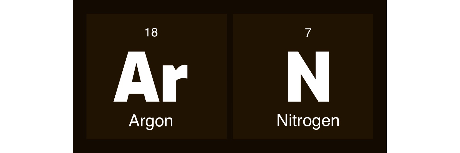 argon nitrogen gas mixture symbol