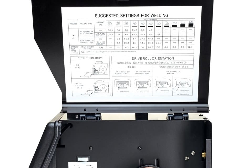 eastwood mig 135 settings chart