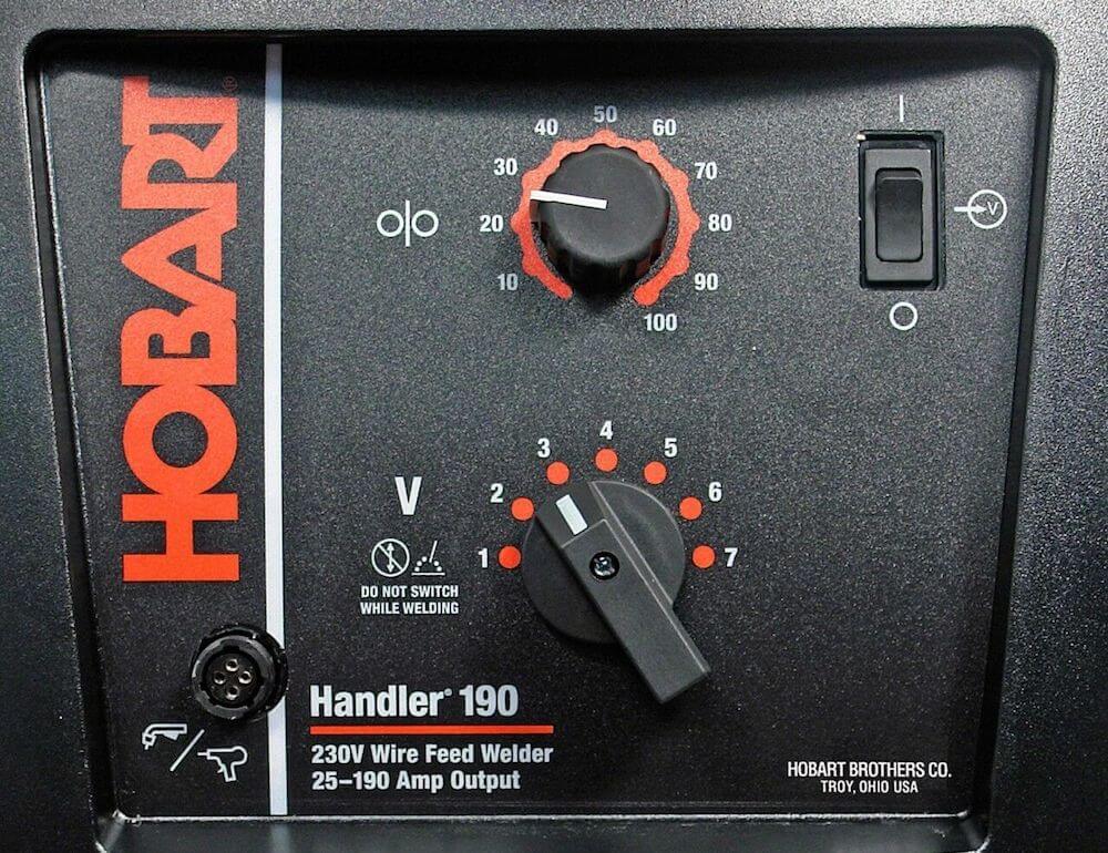 hobart 190 controls