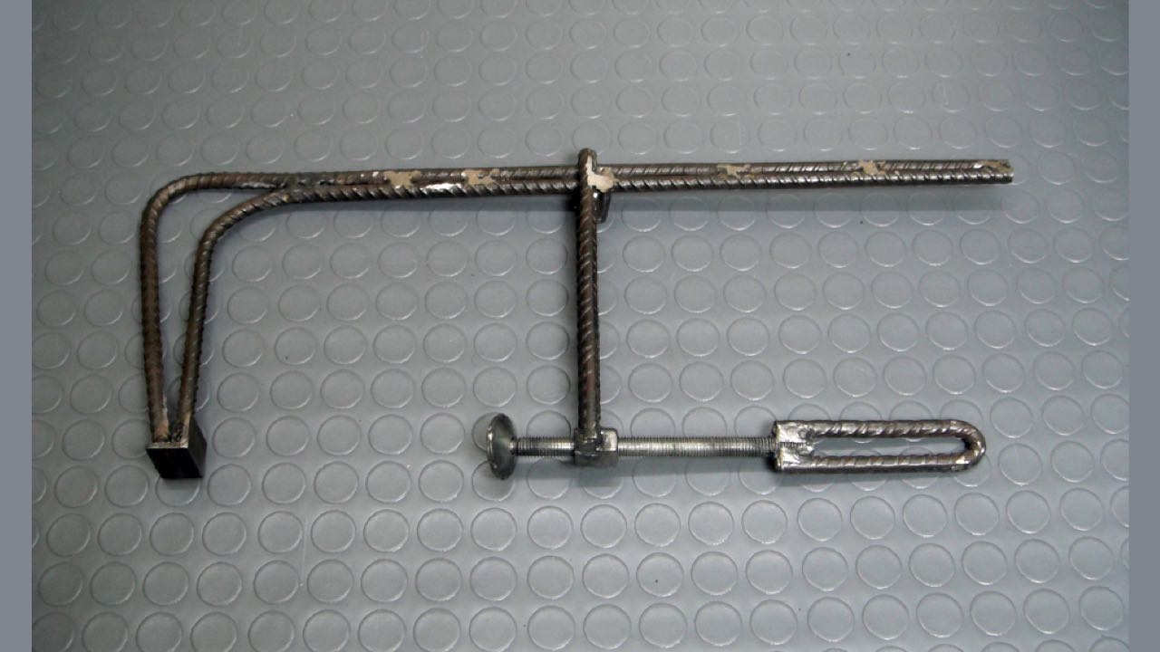 homemade rebar bar clamp idea