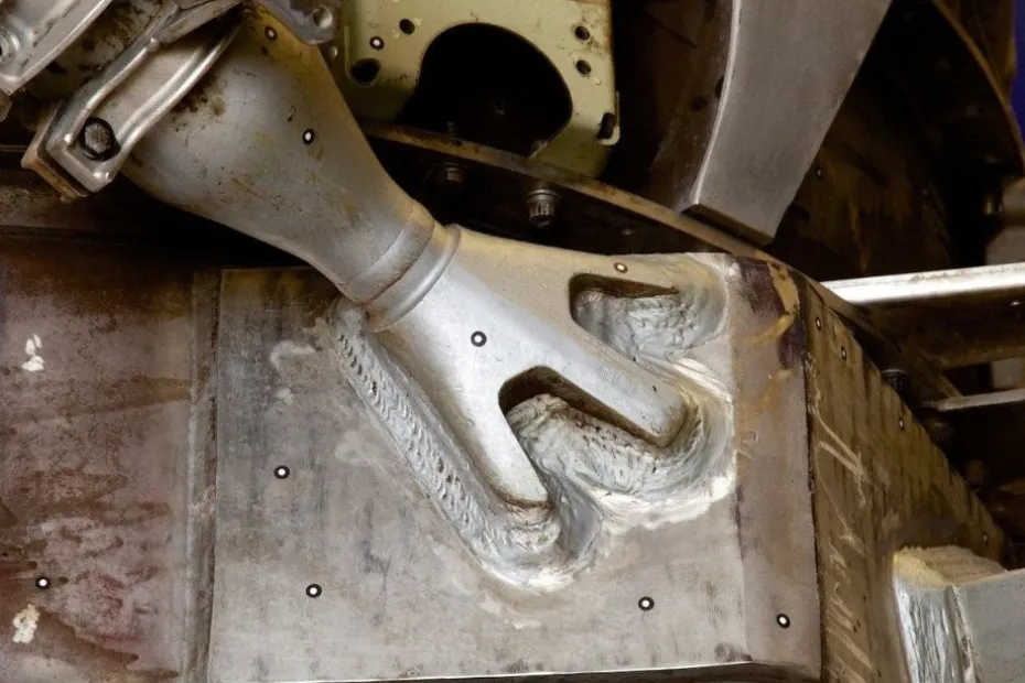 Image of manually TIG welded joints on the Saturn V rocket. 