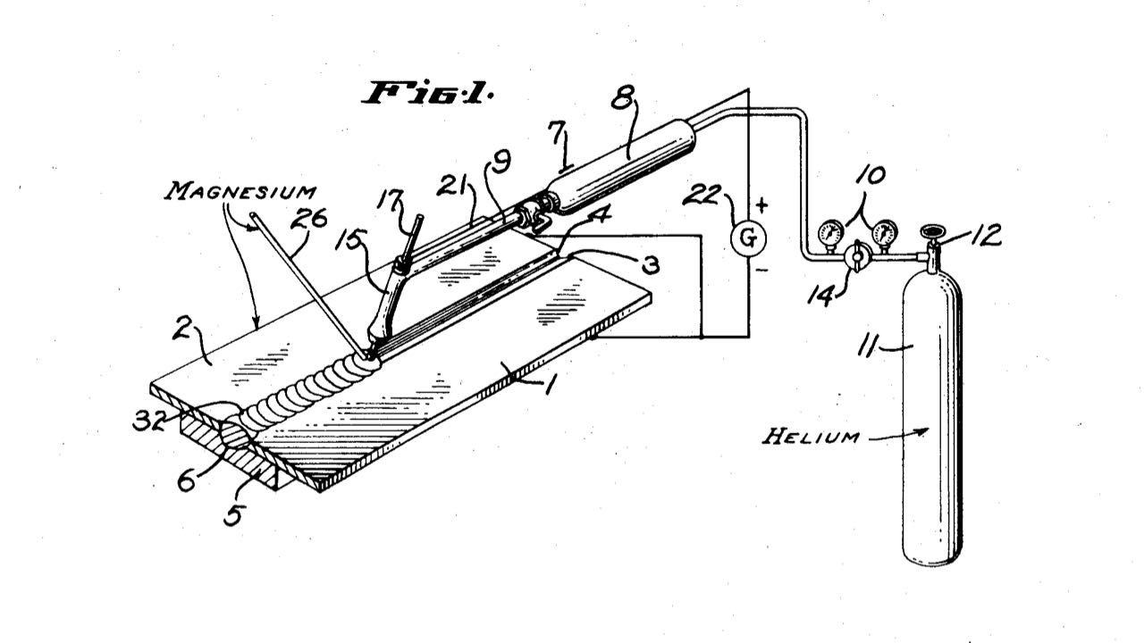 patent US2274631 first tig welder