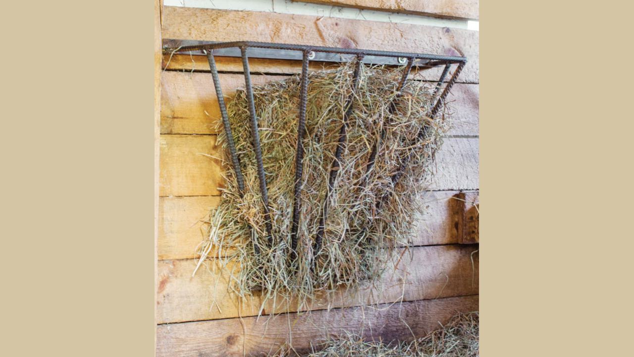 rebar wall mount hay feeder project