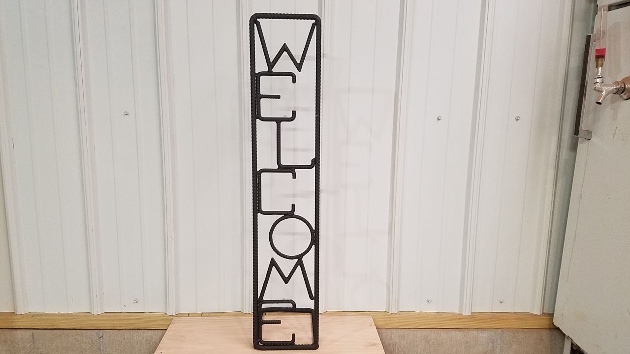 rebar welcome sign project idea