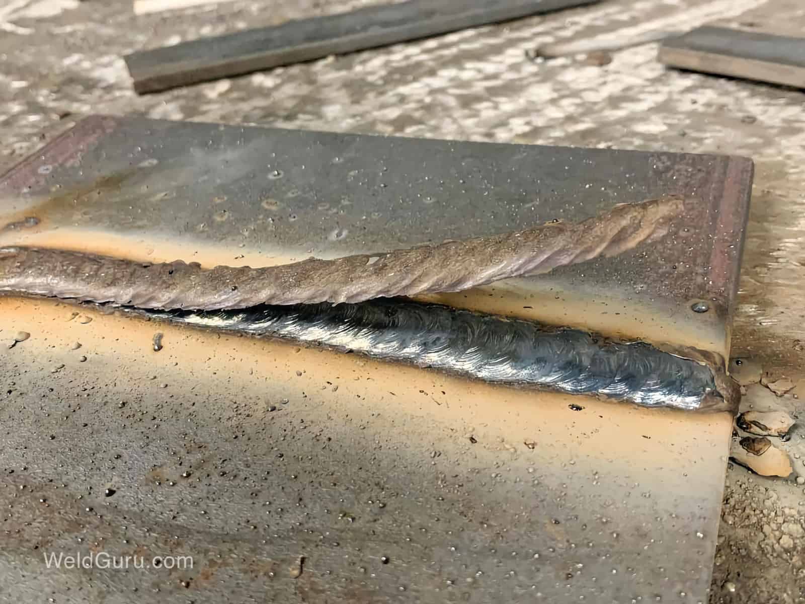 slag peeling from stick weld smaw