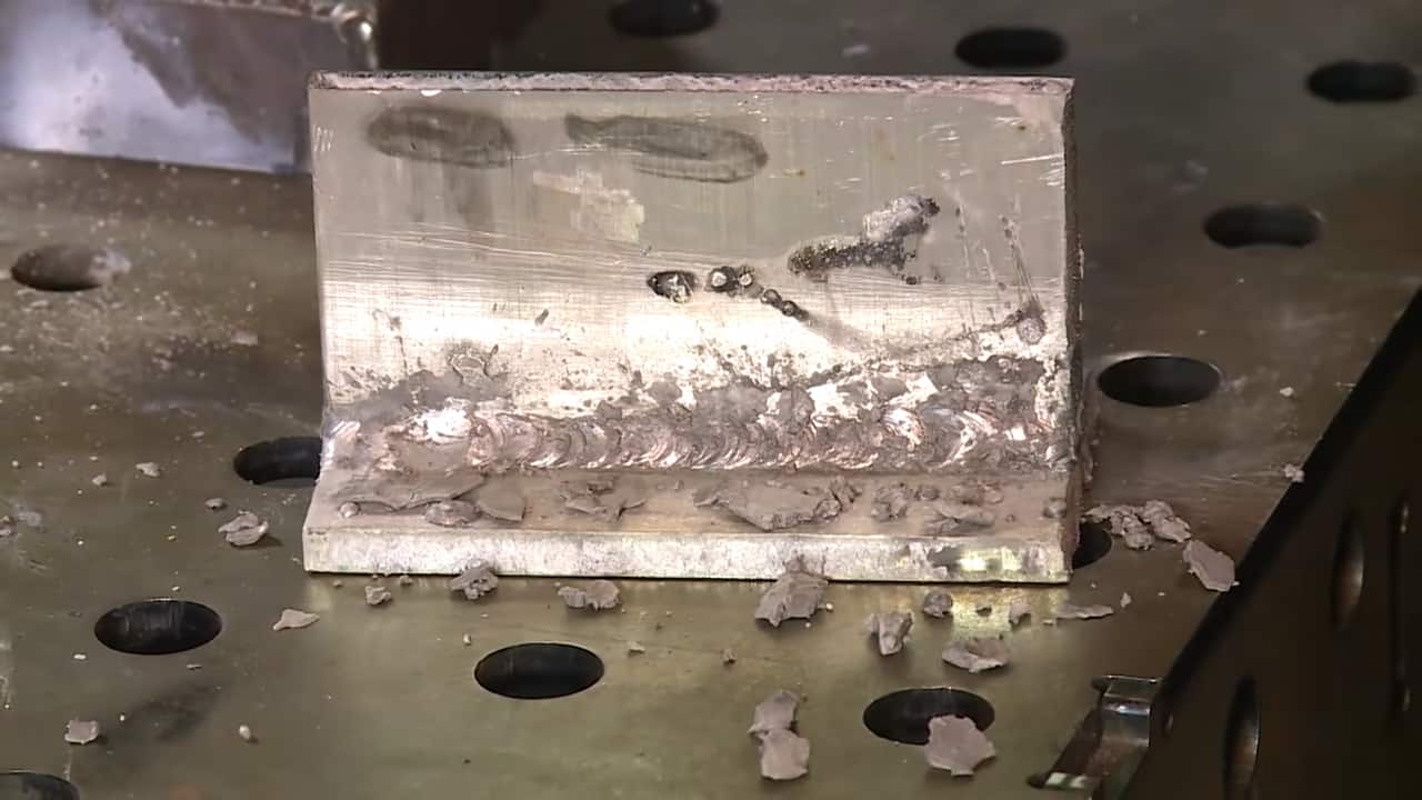 stick welding aluminum clean up