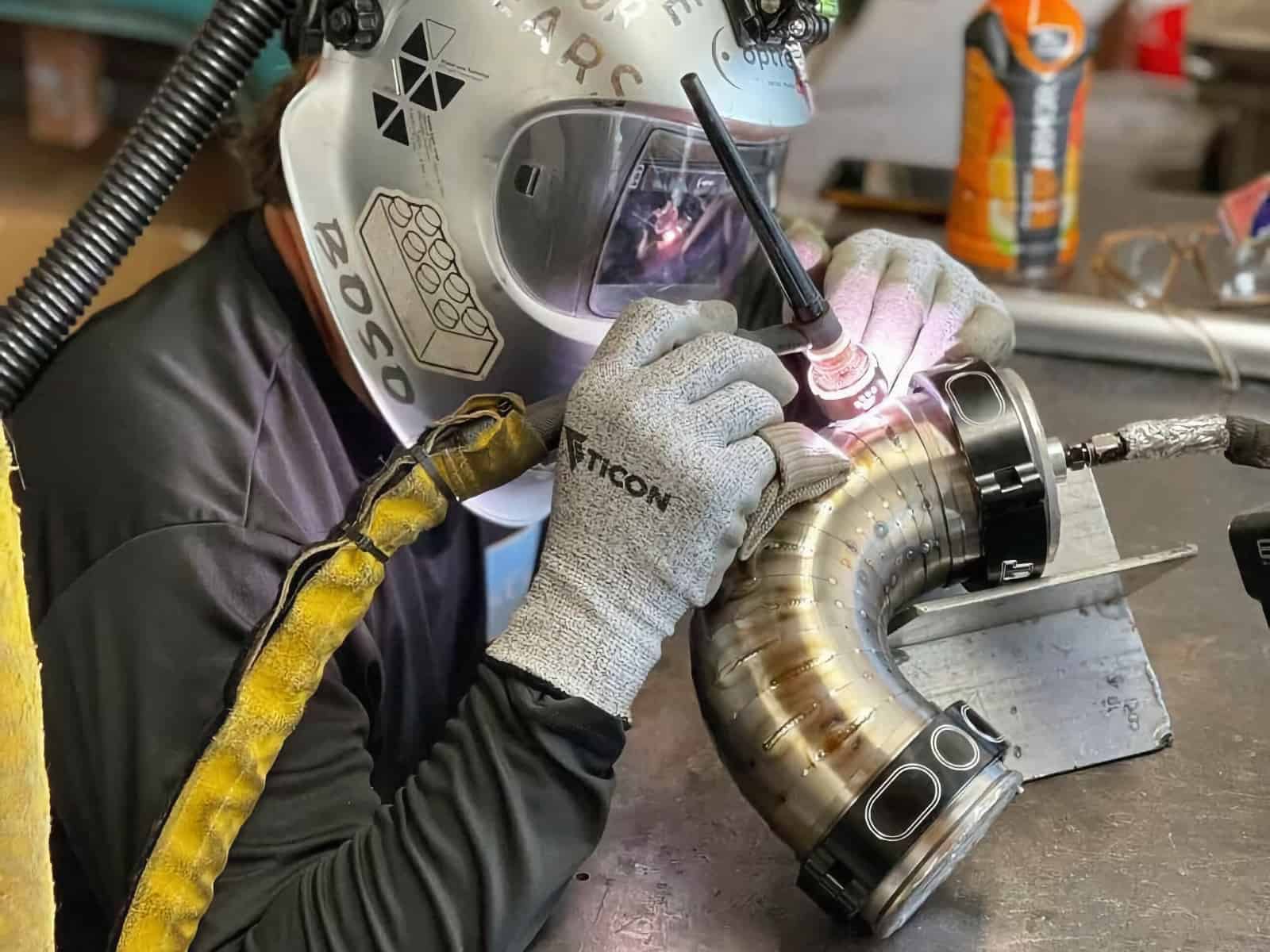 tig welding titanium with papr
